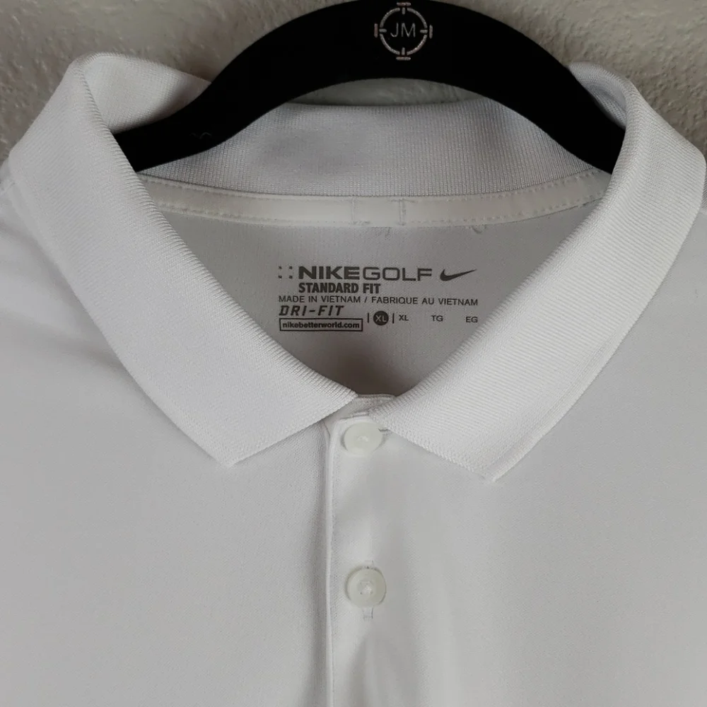 Nike | Men's White Activewear Tiburon Golf Club Omaha NE Polo XL